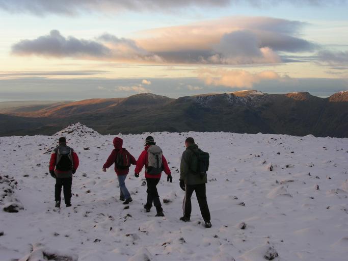 On the way down Scafell Pike