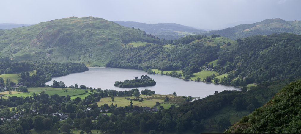 Grasmere and Loughrigg Fell from Helm Crag