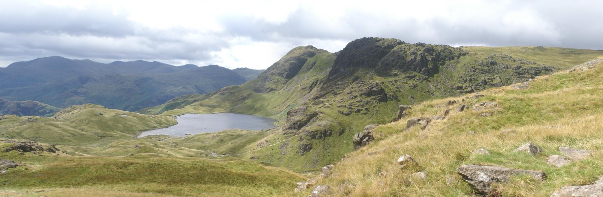 Stickle Tarn and Langdale Pikes