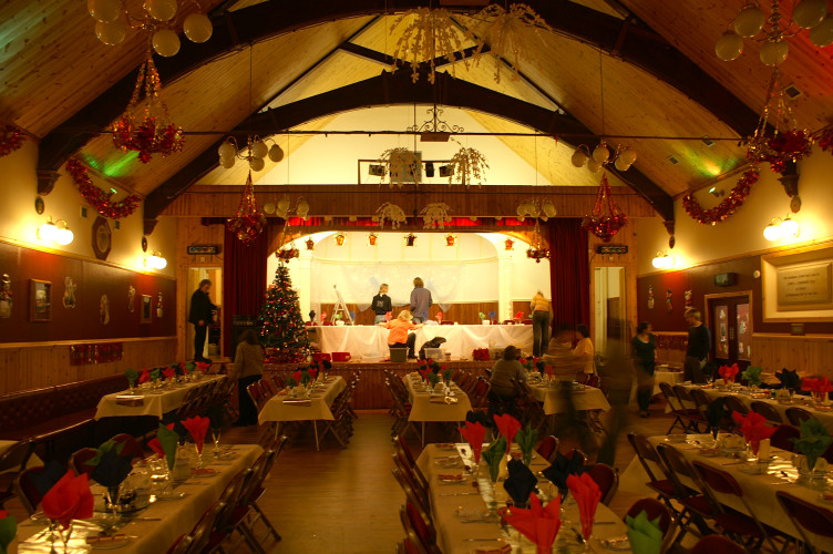 Preparing the hall for the celebration
