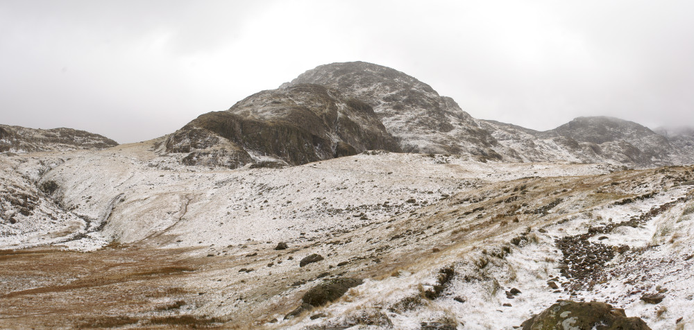 Looking onwards from Sty Head Tarn towards Skafell Pike