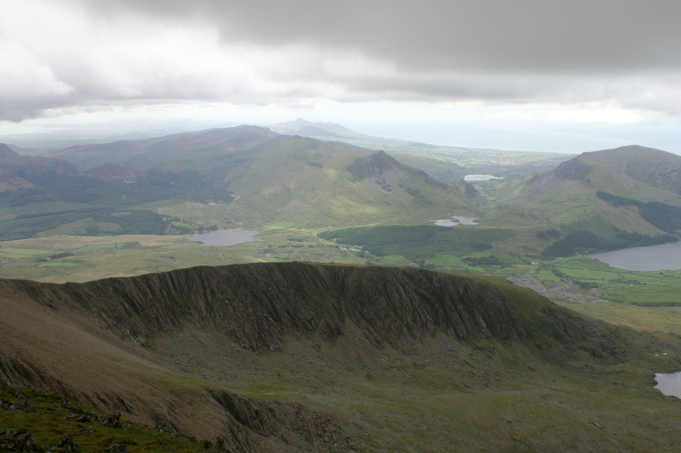 To the left of Anglesey, towards the sea