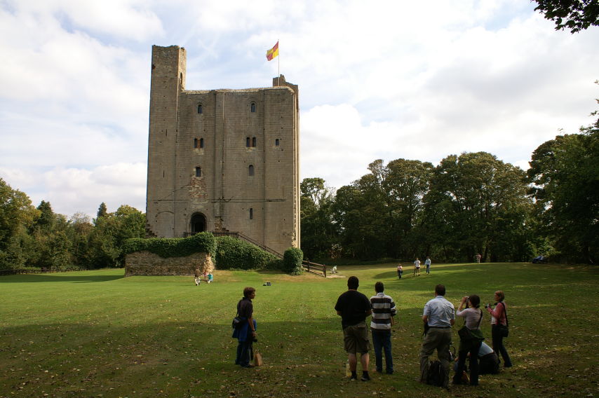 In front of the castle