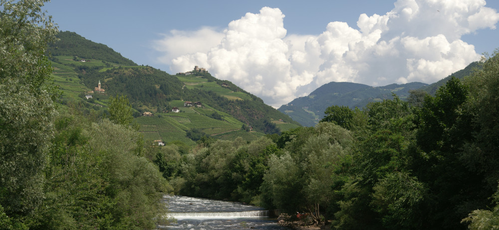 Up the river in Bolzano