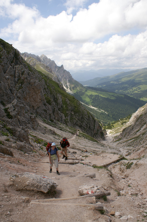 Ruth and Daniel coming up the pass