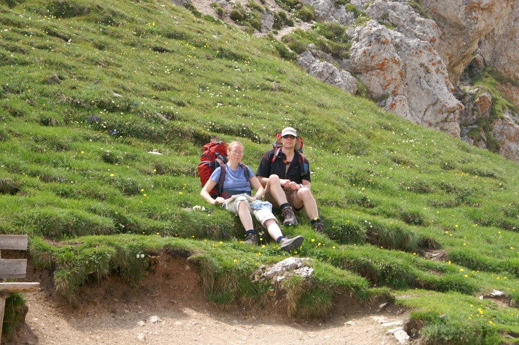 Relaxing at the top of the pass