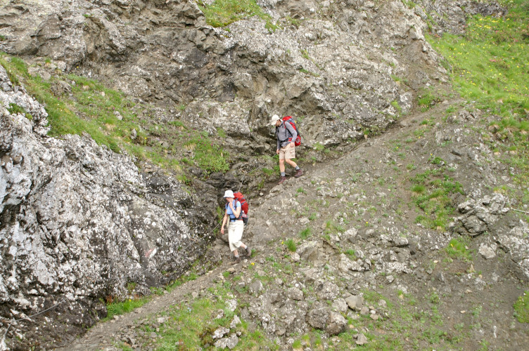 Ruth and Daniel on the path