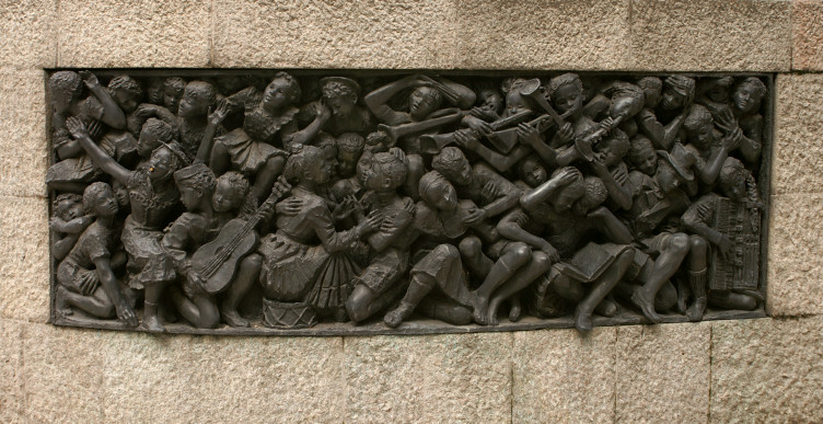 Detail on the monument