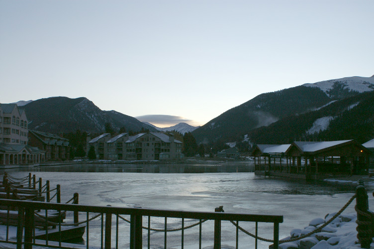 The sun rises from over there