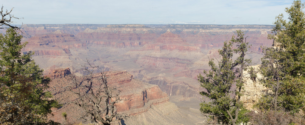 First view over the Grand Canyon
